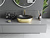 Умивальник (раковина) MEXEN VIKI GOLD BLACK MATT накладний, фото 4