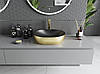 Умивальник (раковина) MEXEN VIKI BRUSHED GOLD BLACK MATT накладний, фото 4