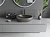 Умивальник (раковина) MEXEN VIKI BLACK MATT DIAMOND GOLD накладний, фото 4