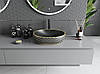 Умивальник (раковина) MEXEN VIKI BLACK MATT DIAMOND GOLD накладний, фото 5
