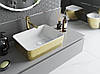 Умивальник (раковина) MEXEN CATIA GOLD WHITE із візерунком накладної, фото 3