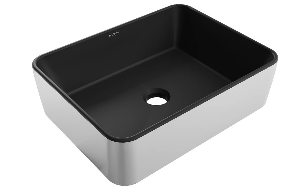 Умивальник (раковина) MEXEN CATIA SILVER BLACK MATT накладний
