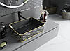 Умивальник (раковина) MEXEN CATIA BLACK MATT DIAMOND GOLD накладний, фото 3