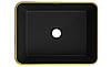 Умивальник (раковина) MEXEN CATIA BLACK MATT DIAMOND GOLD накладний, фото 6