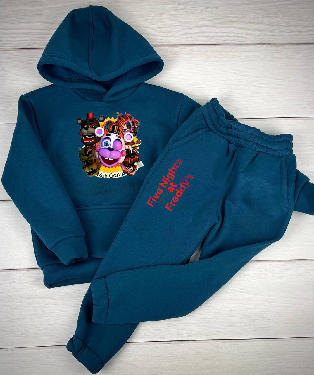 Утеплений спортивний костюм FNAF на флісі