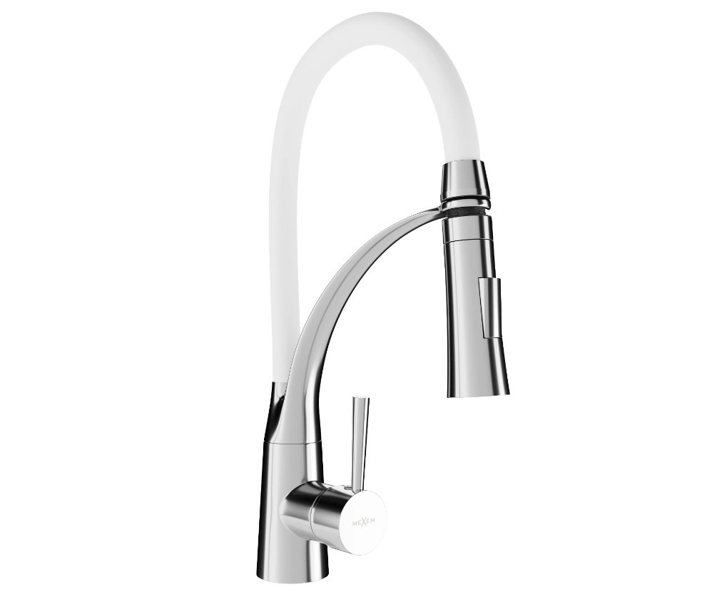 Змішувач для кухні MEXEN ASTER CHROME WHITE, фото 1
