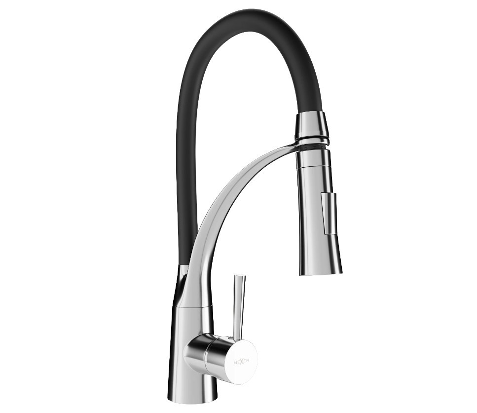 Змішувач для кухні MEXEN ASTER CHROME BLACK, фото 1