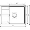 Гранитная мойка Globus Lux ONE песчаная 650х500мм-А0004, фото 4