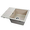 Гранитная мойка Globus Lux ONE слоновая кость 650х500, фото 2