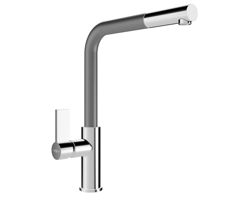 Змішувач для кухні MEXEN FLORA GREY CHROME сірий хром, фото 1
