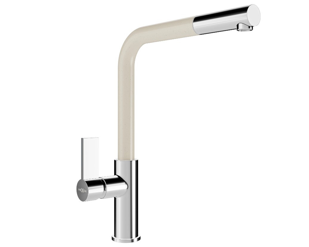 Змішувач для кухні MEXEN FLORA BEIGE CHROME бежевий хром, фото 1