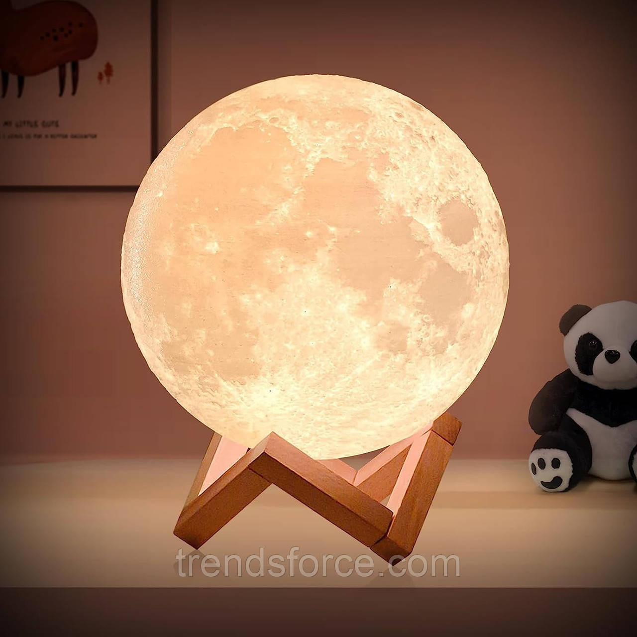 Нічник Місяць 3D з пультом Remote Moon Light 15 см 198989