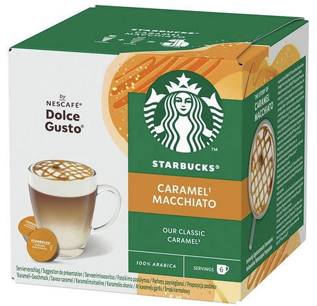 Кава в капсулах Starbucks Caramel Macchiato, 6+6 капсул Dolce Gusto, фото 1