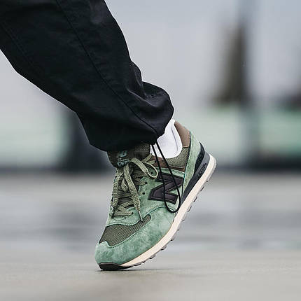 Чоловічі Кросівки New Balance 574 Green Black Brown / Нью Белaнс 574 Зелені з Чорним та Коричневим, фото 1