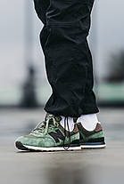Чоловічі Кросівки New Balance 574 Green Black Brown / Нью Белaнс 574 Зелені з Чорним та Коричневим, фото 3