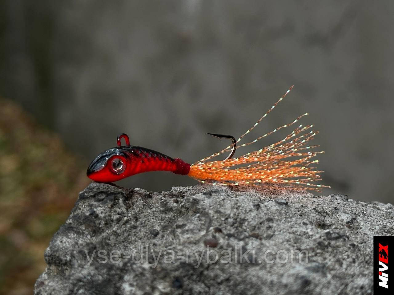 Балансир Jig Tail MIVEX Micron JF-1 15 мм 2,0 грм BR + Swarovski EYE