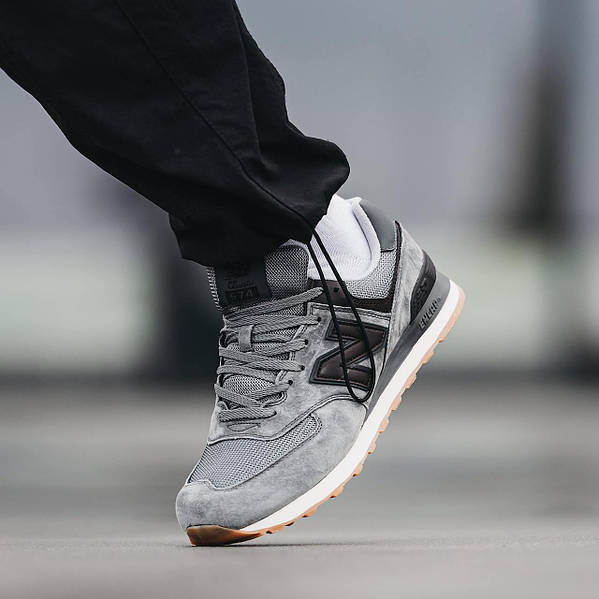 New balance 574 grey black sales