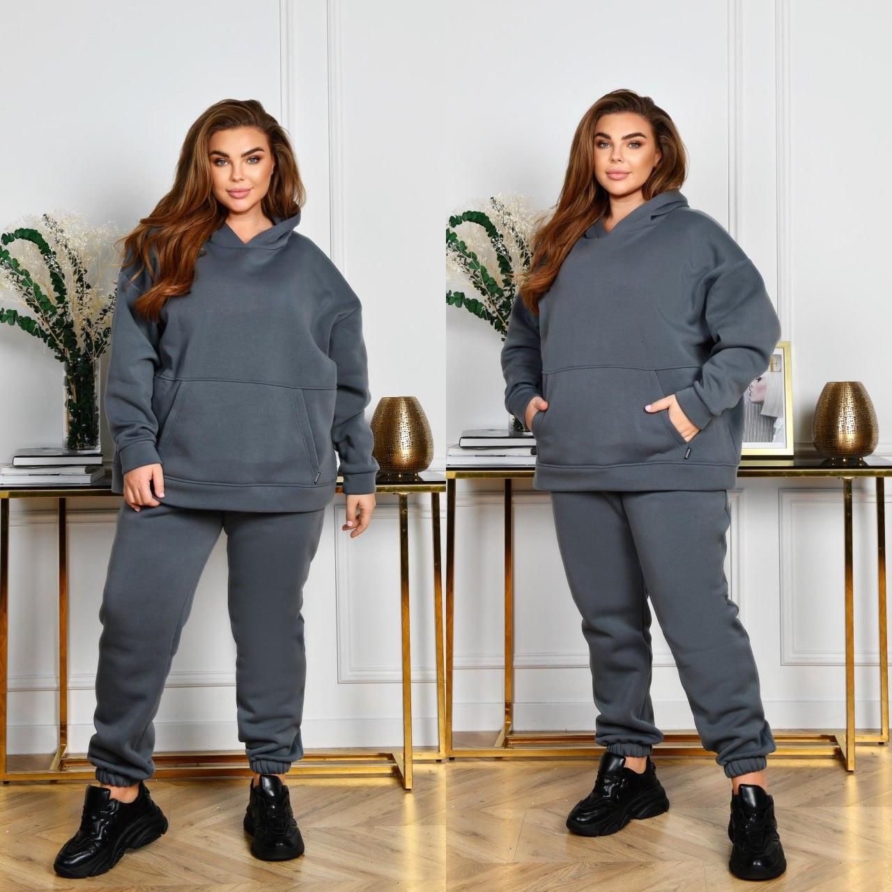 Теплий спортивний костюм батал, фото 1