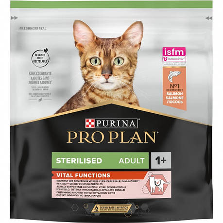 АКЦІЯ Purina Pro Plan Sterilised сухий корм із лососем для стерилізованих кішок 400 гр, фото 1