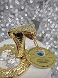 Фігурка "Змія" золотиста з білими кристалами 6 см. Символ 2025 року, фото 2