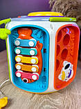 Музичний мультибокс 6215 центр куб мелодії, звукові ефекти, підсвічування, пальчикові ігри, фото 4