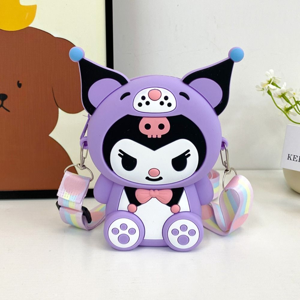 Сумка Alitek дитяча силіконова через плече Kuromi Куромі фіолетова, фото 1