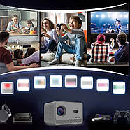 Портативний домашній HD-проектор на Android M10 4K 2.4G+5G Мультимедійний проектор для дому, фото 5