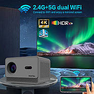 Портативний домашній HD-проектор на Android M10 4K 2.4G+5G Мультимедійний проектор для дому, фото 9