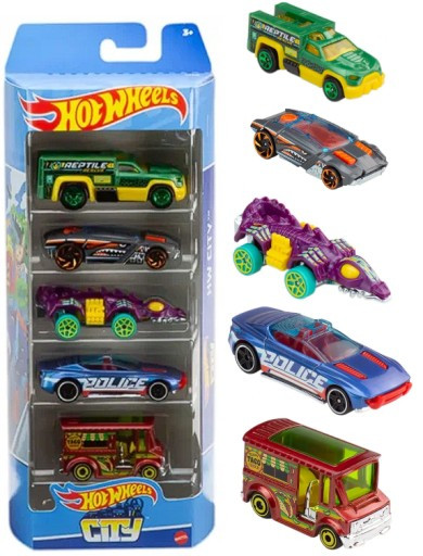Набір з 5 машинок 1:64 Хот Вілс Hot Wheels City 5-Pack HTV39