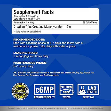 Креатин моногідрат ALLMAX Nutrition Micronized Creatine Monohydrate 1000 грамів, фото 2