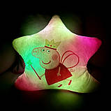 Подушка нічник Свинка Пепа — світильник подушка Пеппа — дитяча подушка Pig Peppa, фото 2