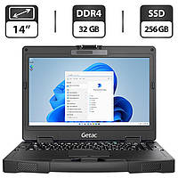 Напівзахищений ноутбук Getac S410 G2/ 14" 1366x768 Touch/ i3-7100U/ 32GB RAM/ 256GB SSD/ HD 620/ Дві АКБ