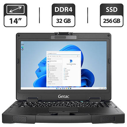 Напівзахищений ноутбук Getac S410 G2/ 14" 1366x768 Touch/ i3-7100U/ 32GB RAM/ 256GB SSD/ HD 620/ Дві АКБ, фото 1