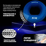 Еспандер кистьовий силіконовий PowerPlay PP-4333 Hand Grip Light 15 кг. Синій, фото 7