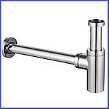 Сифон ДЛЯ УМИВАЛЬНИКА Циліндричний Латунний раковини рукомийника під донний клапан, фото 2