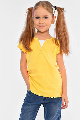 Футболка дитяча для дівчинки жовтого кольору р.S 194254T Безкоштовна доставка