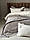 Постільна білизна з вишивкою і піке Saheser Brianna grey євро 200х220, фото 4