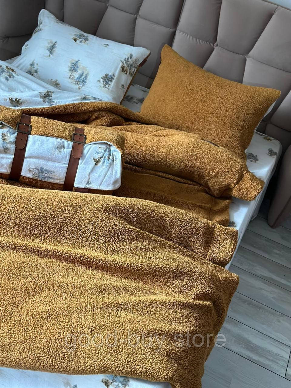 Зимовий комплект постільної білизни двосторонній Wooden Zerdecal полуторний Туреччина