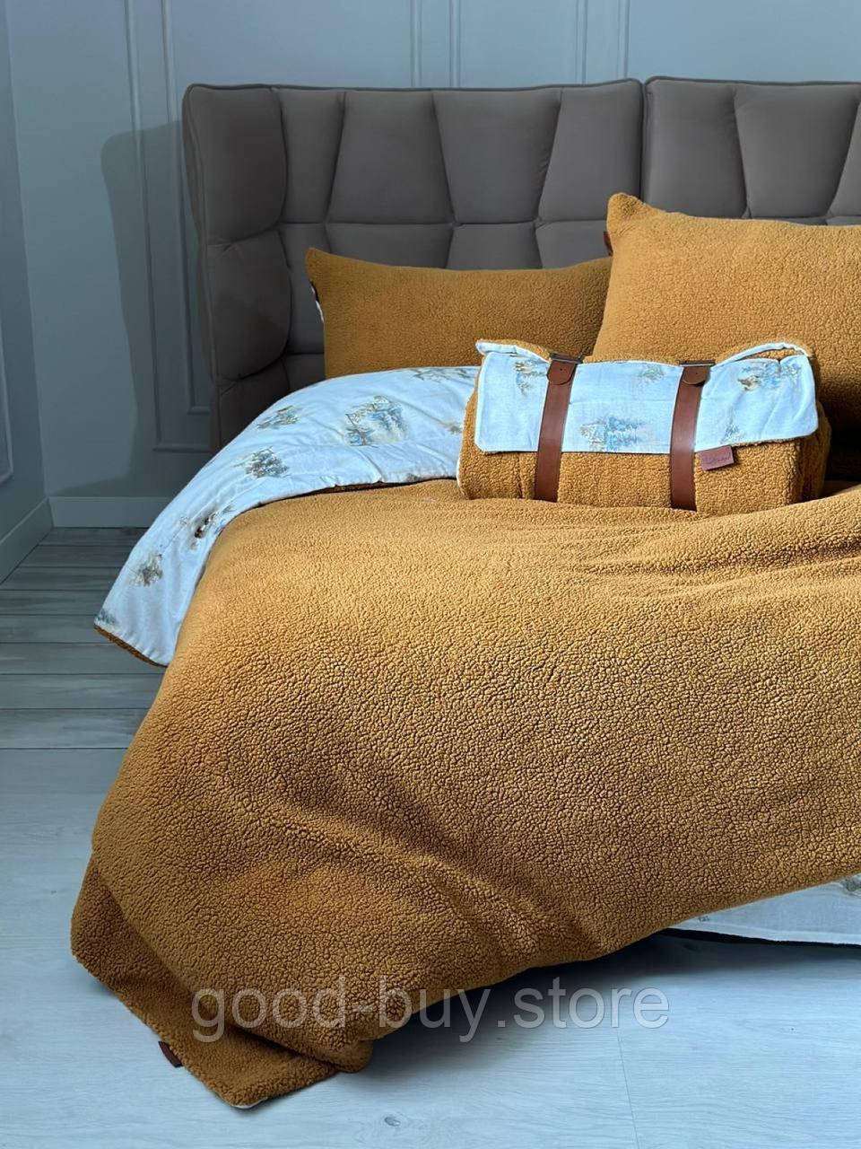 Зимовий комплект постільної білизни двосторонній Wooden Zerdecal євро Туреччина
