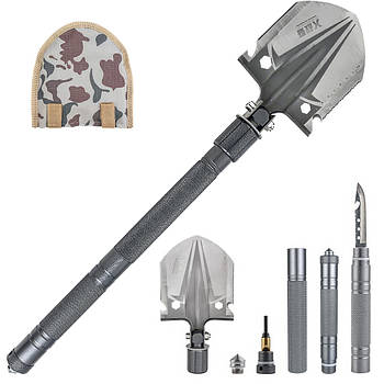 Лопата мультитул Multifunctional shovel 10в1 ES-118 Туристична розбірна лопата в чохлі