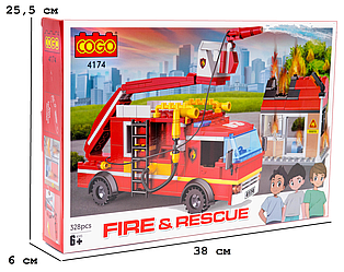 Конструктор "Пожежники" (328 елм.) Водомет/COGO