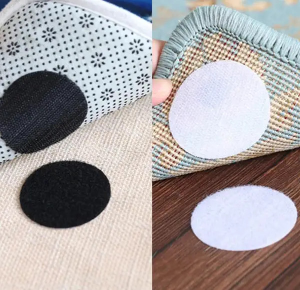 Фіксатор для килимів для фіксації простирадла та підковдри круглий 5 см білий, фото 1