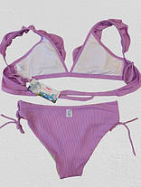 Купальник в РУБЧИК для подростков Samegame Таня 116 фиалка(В НАЛИЧИИ ТОЛЬКО 34 36 38 40 42 УКР р-ры), фото 4