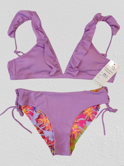 Купальник в РУБЧИК для подростков Samegame Таня 116 фиалка(В НАЛИЧИИ ТОЛЬКО 34 36 38 40 42 УКР р-ры)