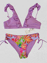 Купальник в РУБЧИК для подростков Samegame Таня 116 фиалка(В НАЛИЧИИ ТОЛЬКО 34 36 38 40 42 УКР р-ры), фото 5