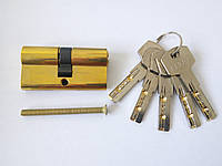 Цилиндр 060.09 цвет латунь 60мм,(30х30) ключ/ключ
