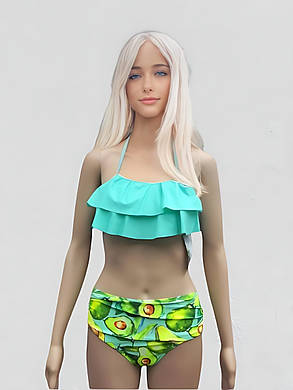 Купальник для девочек Samegame 589 Лариска мята (В НАЛИЧИИ ТОЛЬКО 34 36 38 40 42 УКР р-ры), фото 2