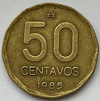 Монета Аргентини 50 сентаво 1985 р