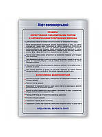 Табличка Правила користування ліфтом