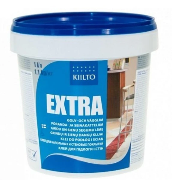 Акриловий клей Kiilto Extra для підлоги та стін 1 л, фото 1
